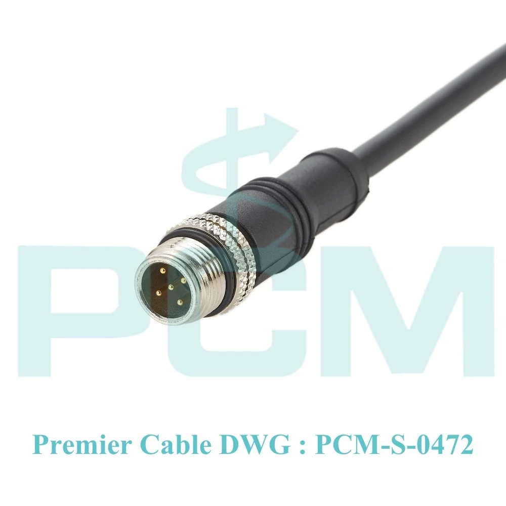 M12 A Code 5 Pin Y Splitter 3 Way Sensor Cable